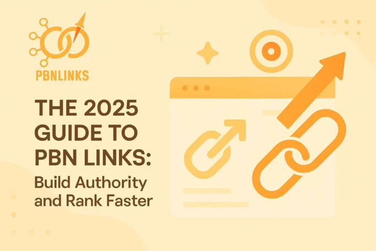 Illustration showing advanced PBN management and backlink tracking tools for 2025 SEO strategies by PbnLinks.Agency