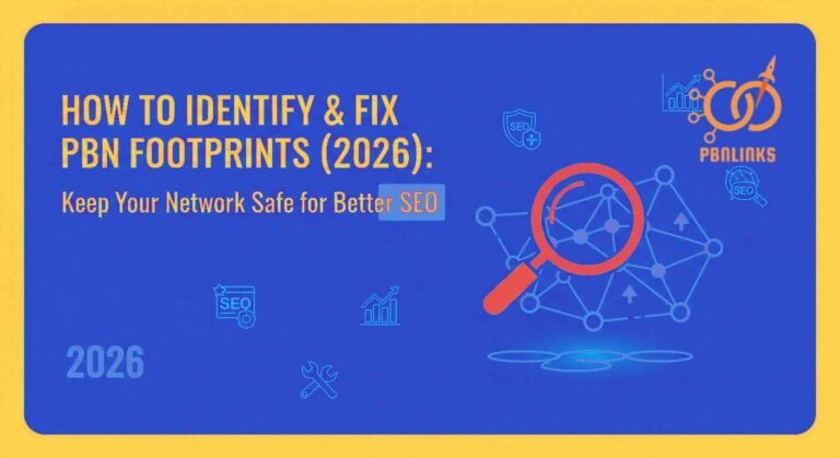 PBN footprint analysis 2026 showing detection, mitigation, and SEO safety