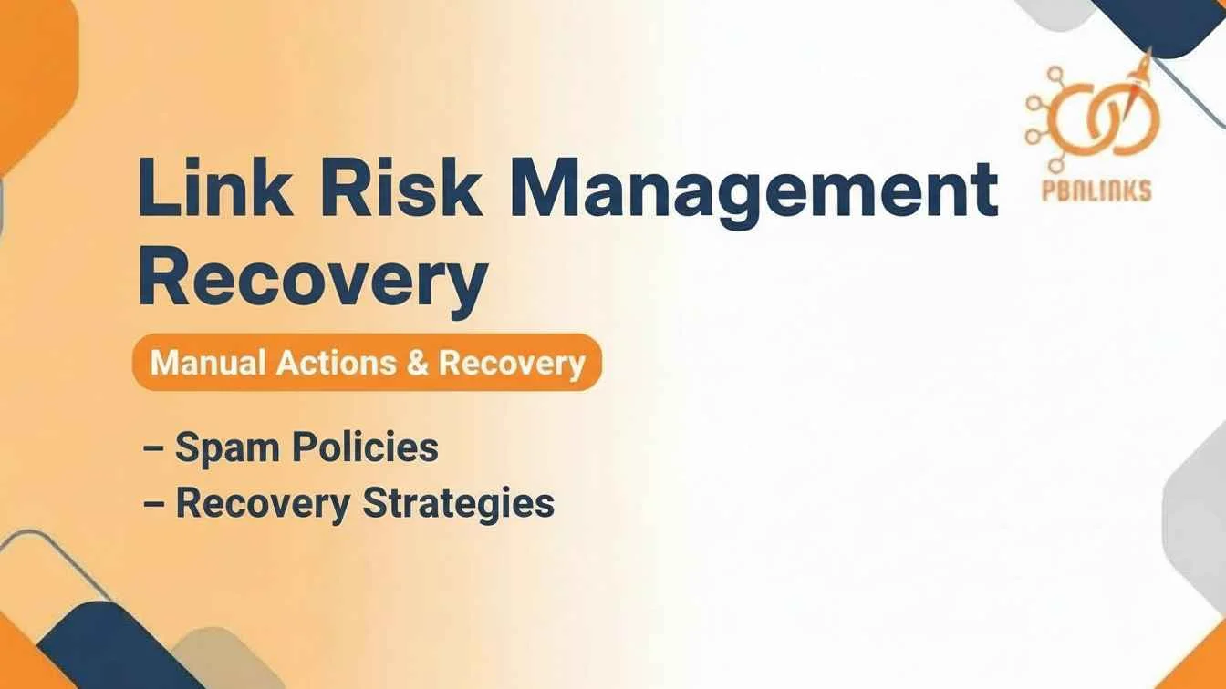 Link Risk Management Recovery: Spam Policies, Manual Actions and Recovery Guide