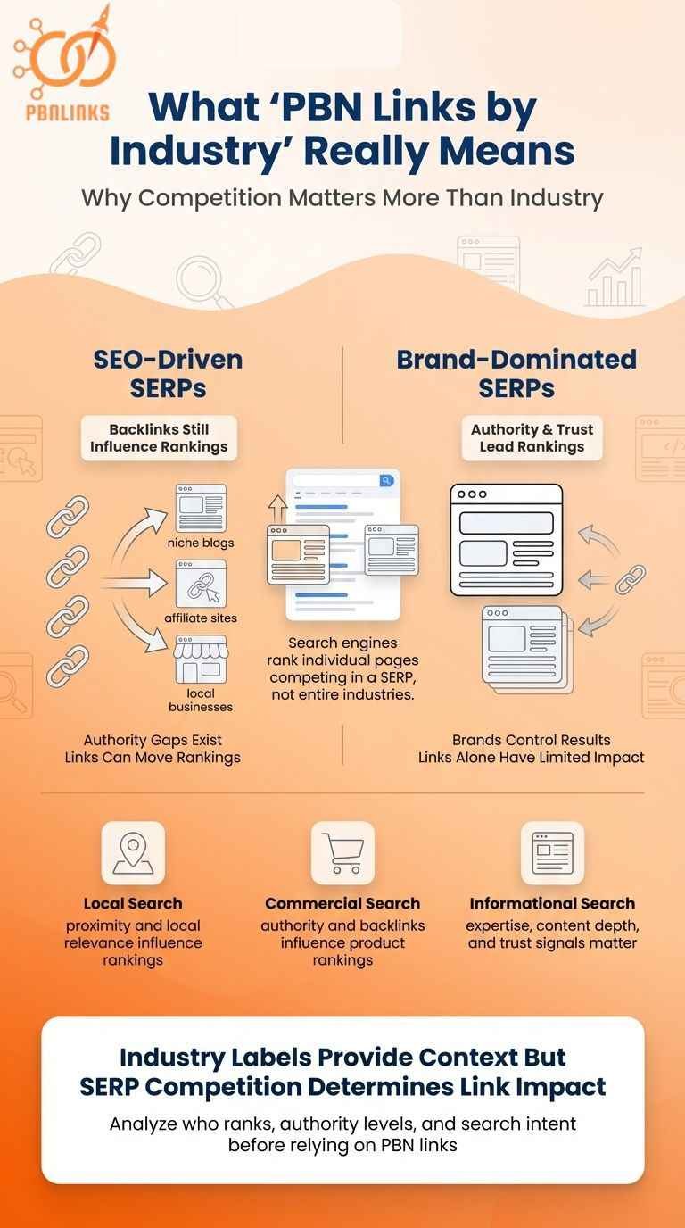 What PBN Links by Industry Really Means infographic