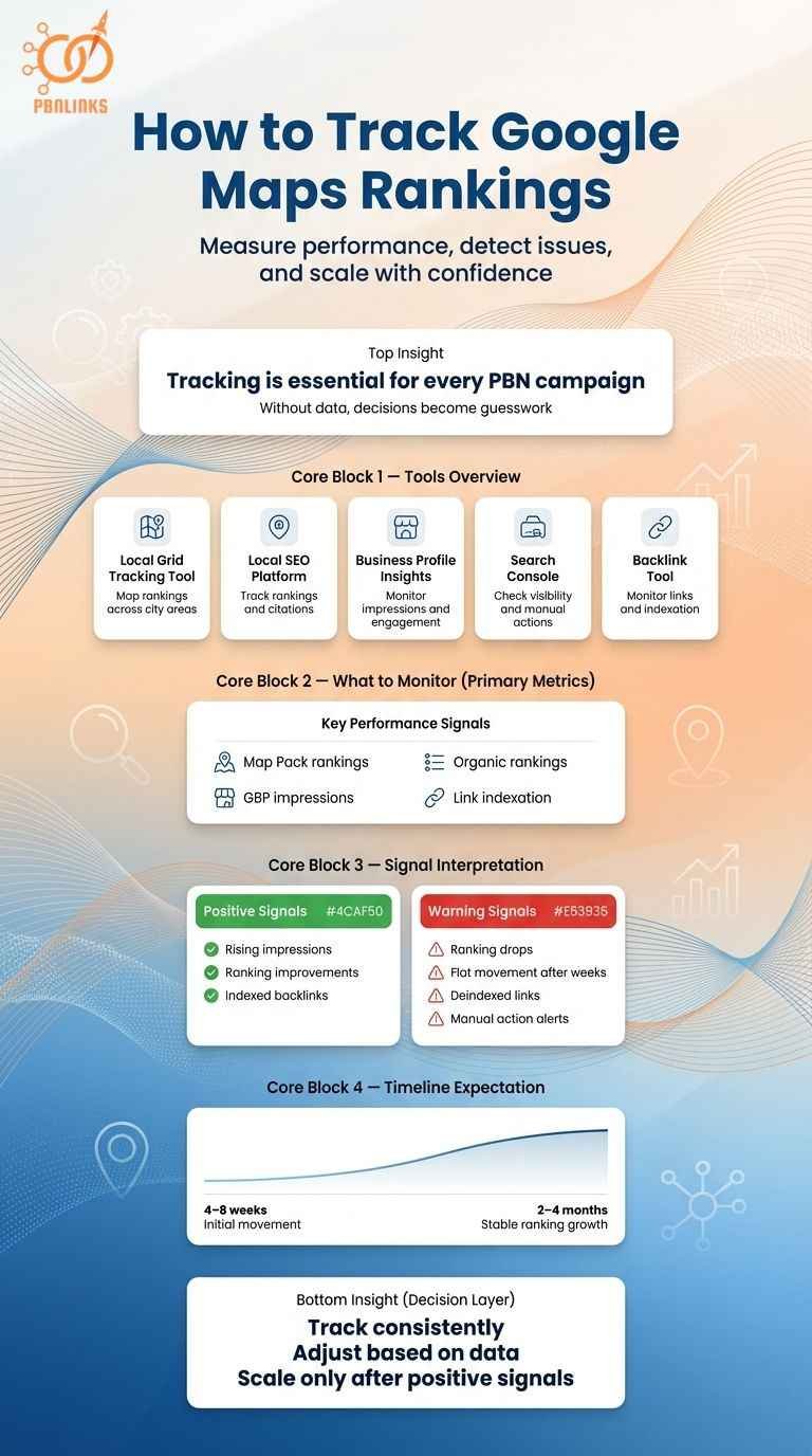 track google maps rankings pbn links infographic