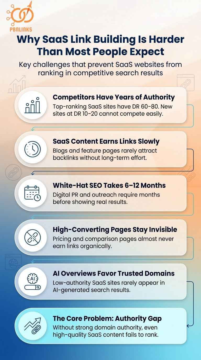 Why Saas Link Building Is Hard Infographic