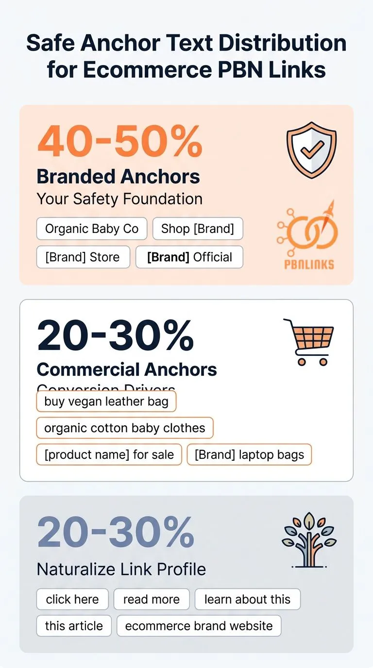 ecommerce pbn anchor text strategy infographic