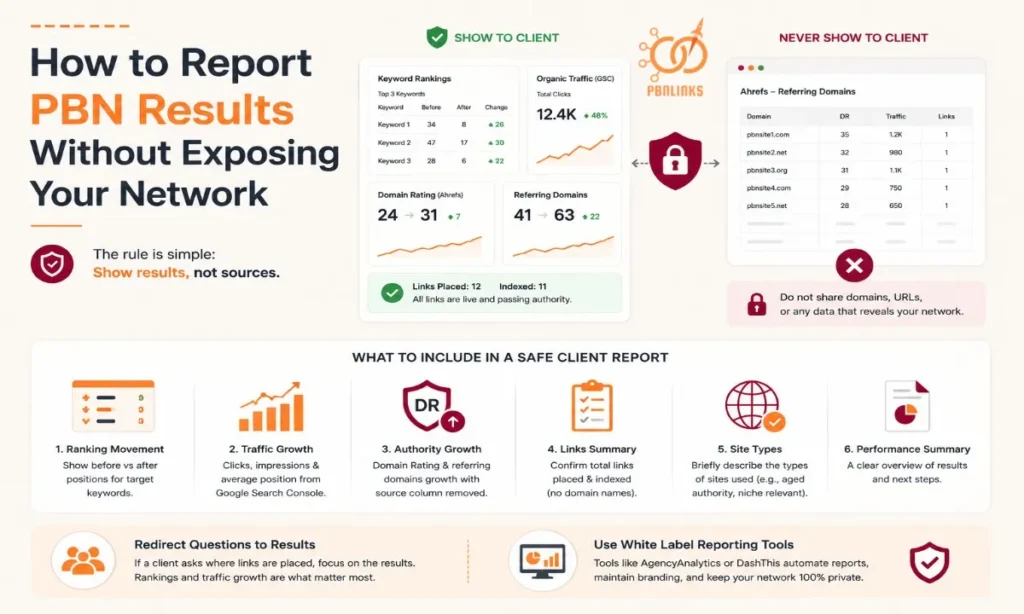 How to Report PBN Results Without Exposing Your Network