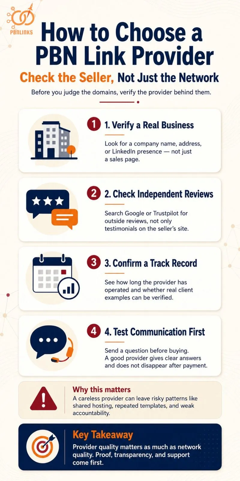 How to Choose a PBN Link Provider Over Just Vetting the Network infographic