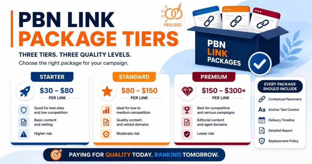 PBN Link Package Tiers Explained
