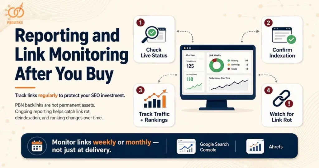 Reporting and Link Monitoring After You Buy