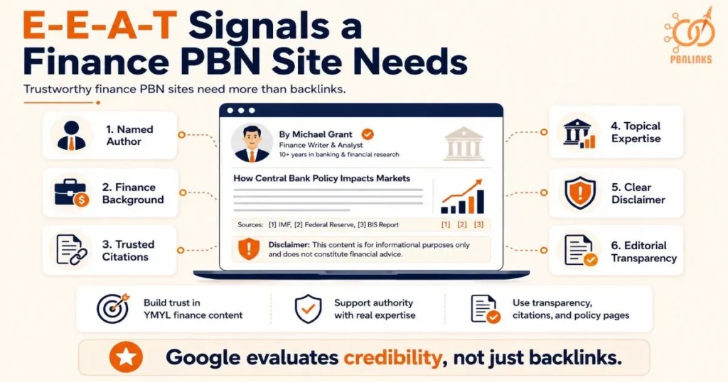 E-E-A-T Signals a Finance PBN Site Needs
