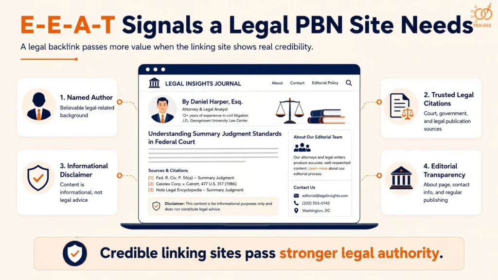 E-E-A-T Signals a Legal PBN Site Needs to Pass Real Authority