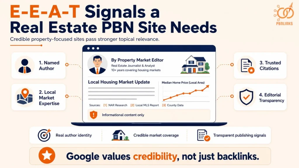 E-E-A-T Signals a Real Estate PBN Site Needs