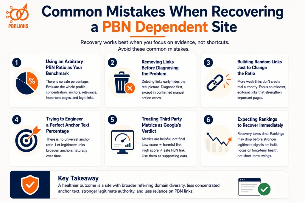 Common Mistakes When Recovering a PBN Dependent Site