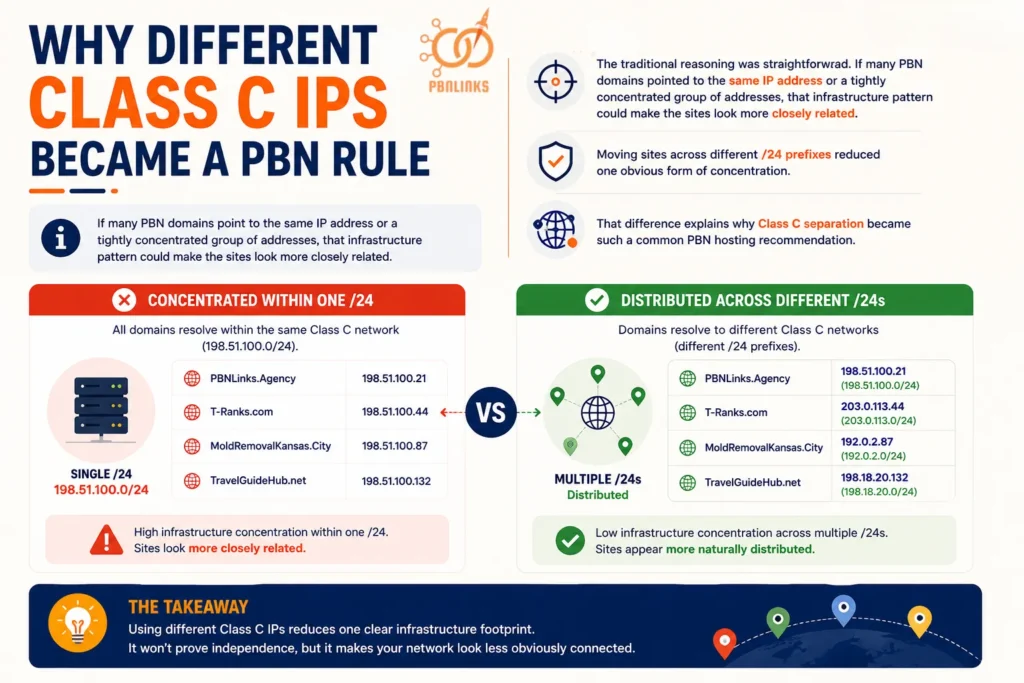 Why Different Class C IPs Became a PBN Rule