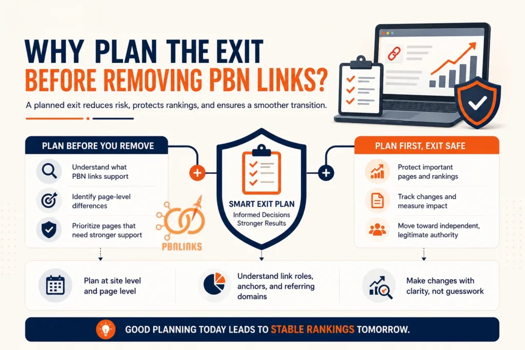 Why Should You Plan the Exit Before Removing PBN Links