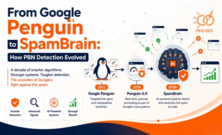 Google Penguin to SpamBrain Guide Explaining How PBN Detection Evolved