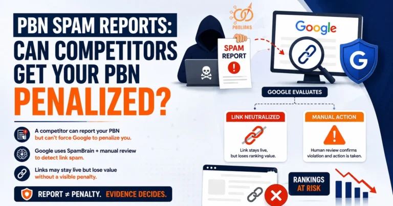 Spam Reports and Competitor Reporting Guide Explaining SEO and PBN Risks