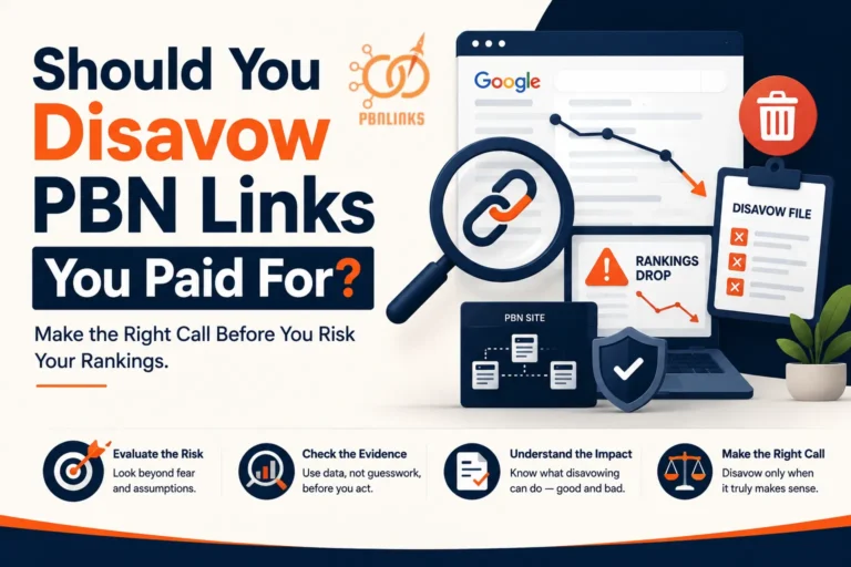 Disavow PBN Links Guide Explaining When Paid Links Should Be Removed
