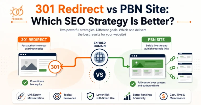 301 Redirect vs PBN Site Guide Comparing Two SEO Strategies