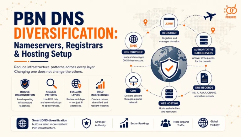 PBN DNS Diversification Guide for Nameservers Registrars and Hosting Setup