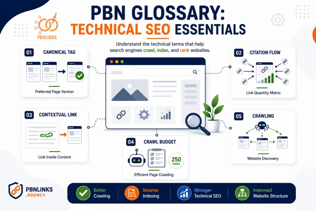 pbn glossary technical seo essentials