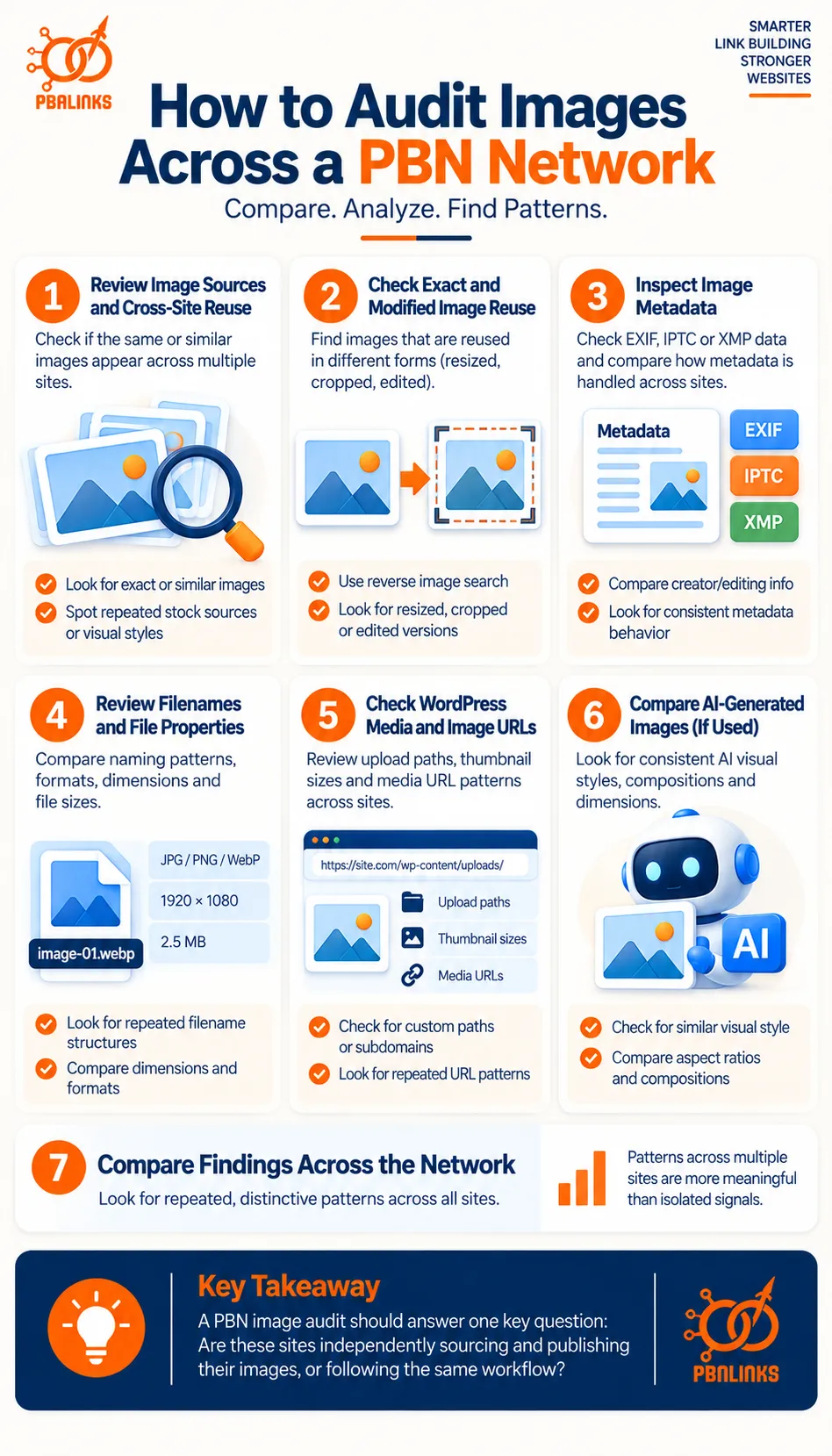 How to Audit Images Across a PBN Network infographic