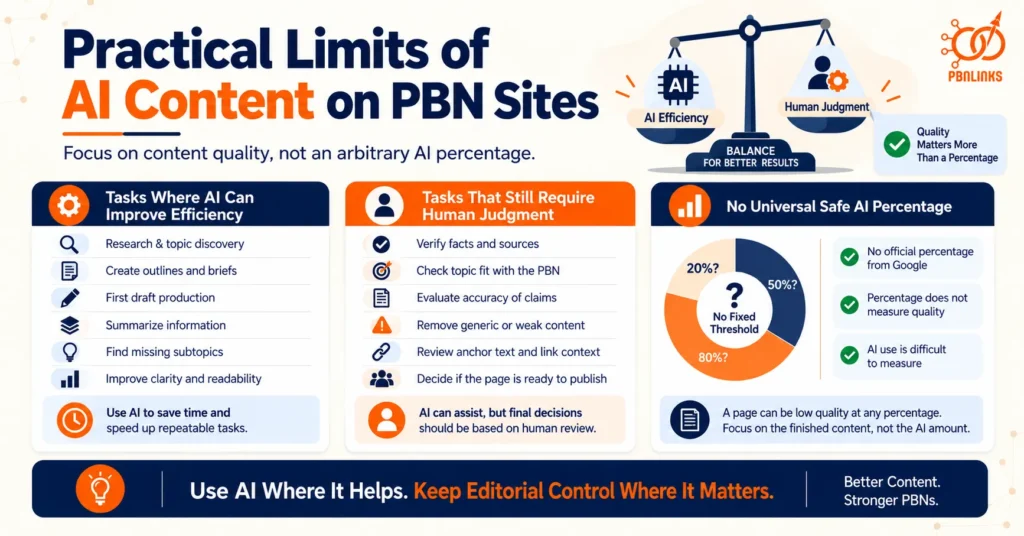 Practical Limits of AI Content on PBN Sites
