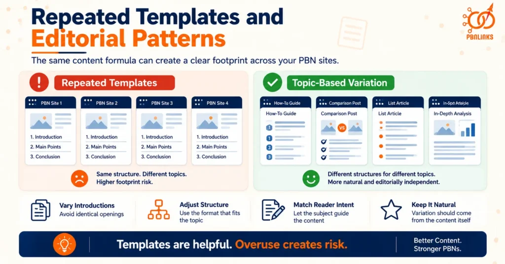 Repeated Templates and Editorial Patterns