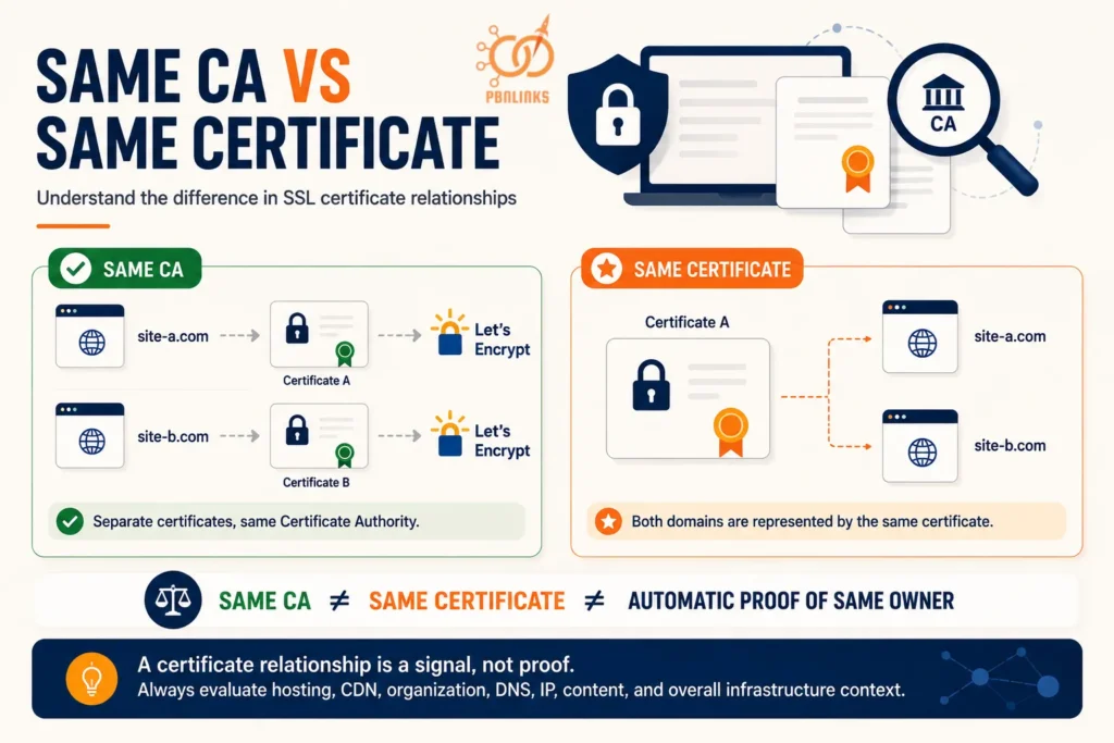 Same CA vs Same Certificate