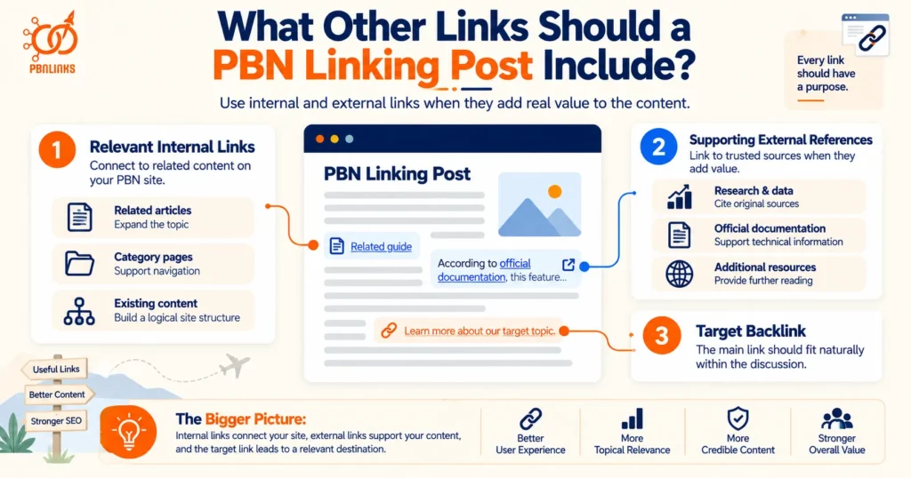 What Other Links Should a PBN Linking Post Include
