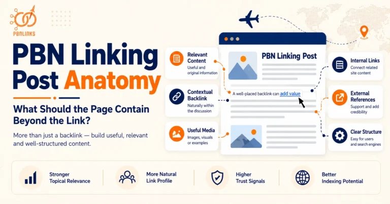 PBN Linking Post Anatomy Guide Explaining What a Quality Linking Page Should Contain