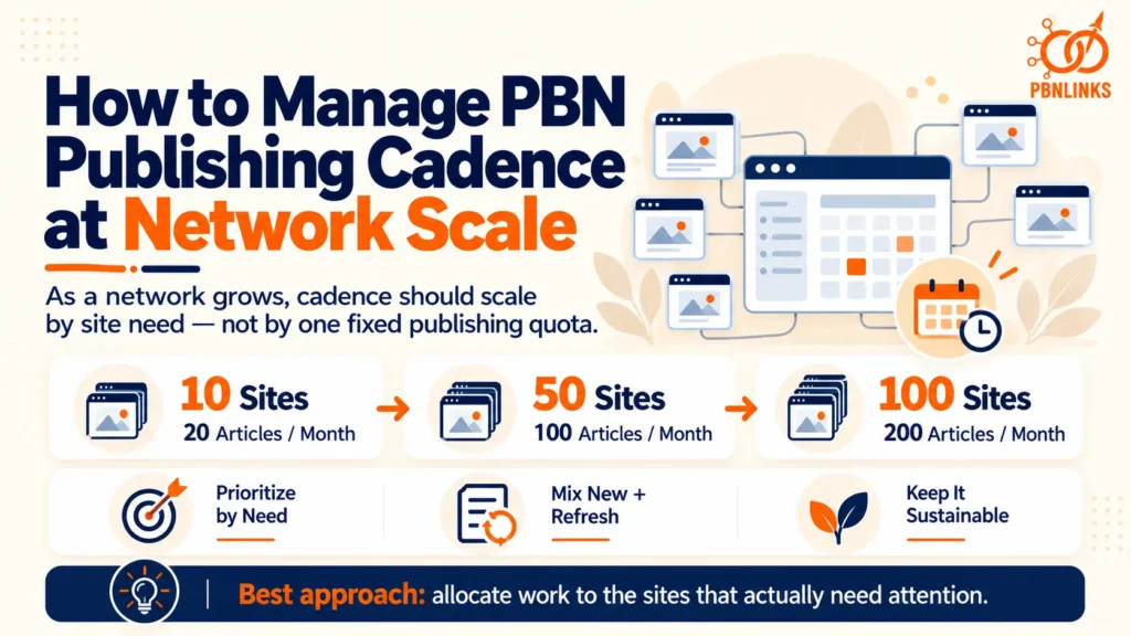How to Manage PBN Publishing Cadence at Network Scale blog
