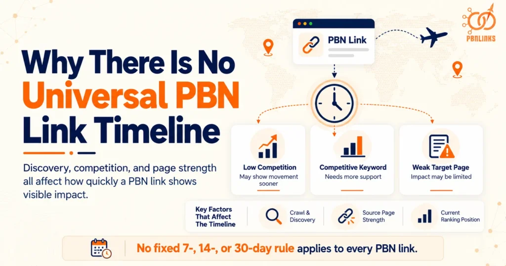 Why There Is No Universal PBN Link Timeline