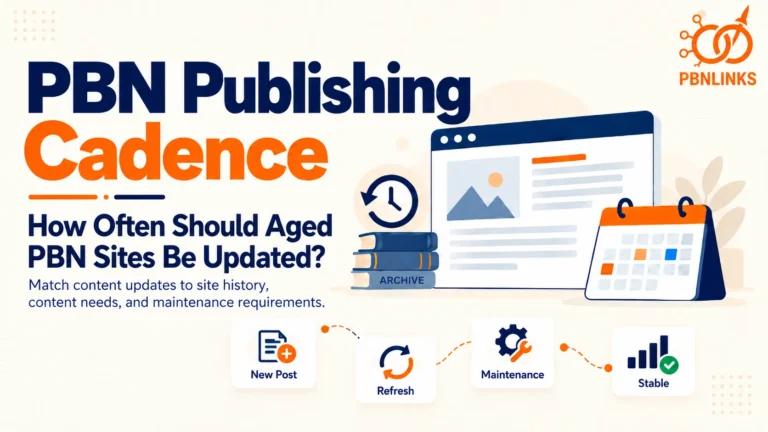 PBN Publishing Cadence Guide for Updating Aged PBN Sites and Content
